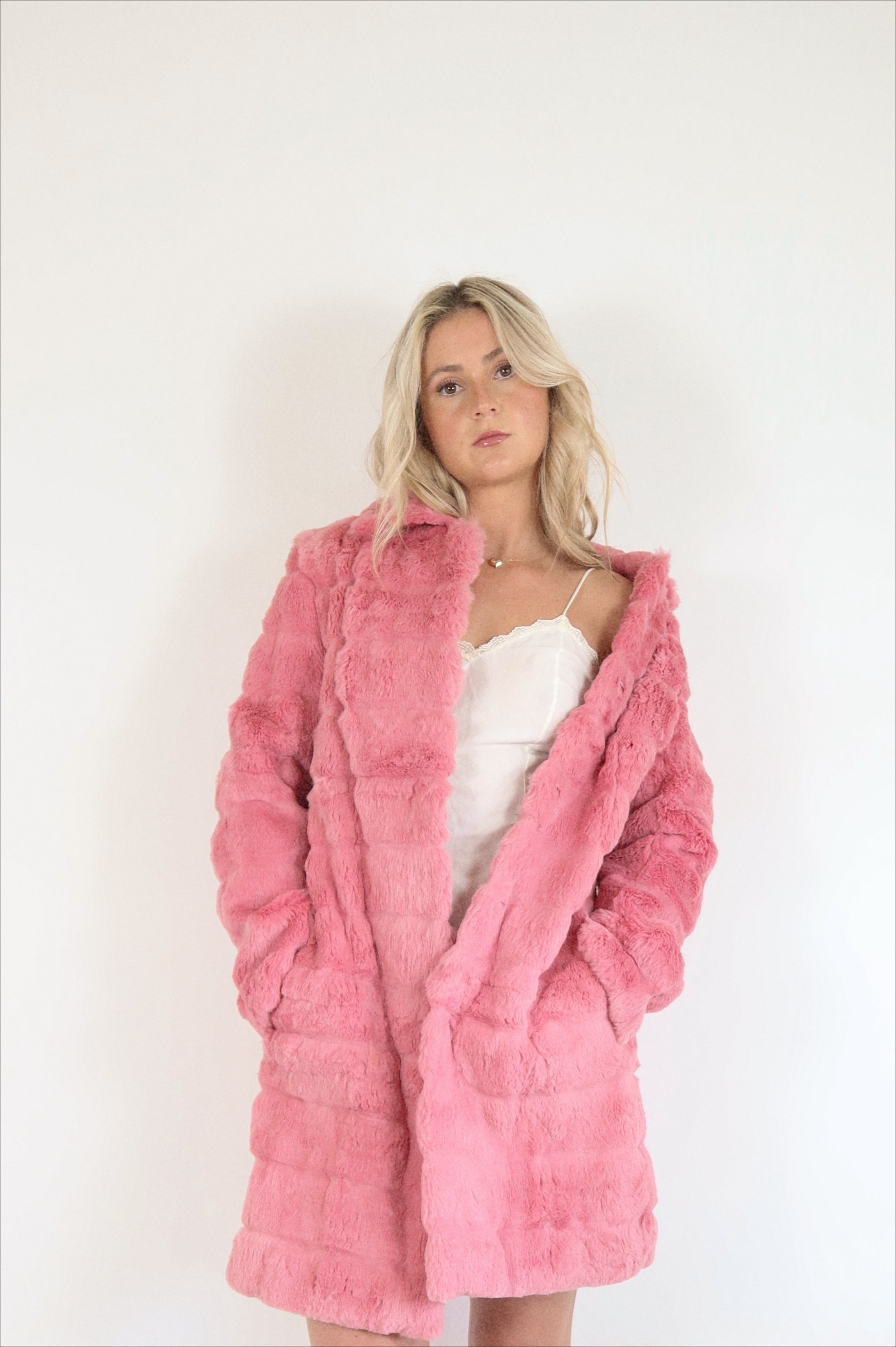 Vintage Pink Fur Coat