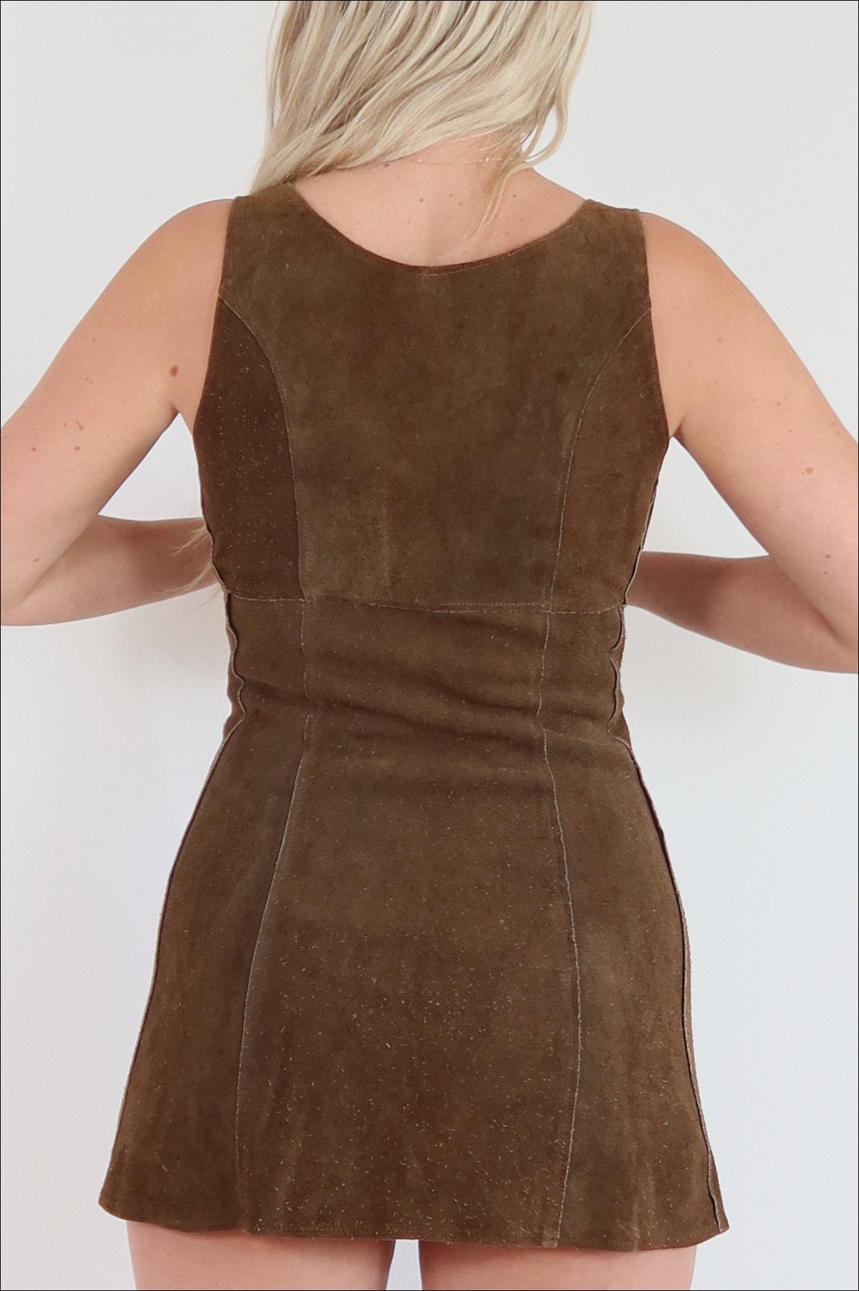 70's Leather Mini Dress