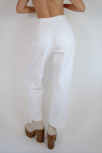 Pleated Cotton Pants